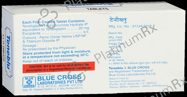 Teneblu 20mg Tablet 15s