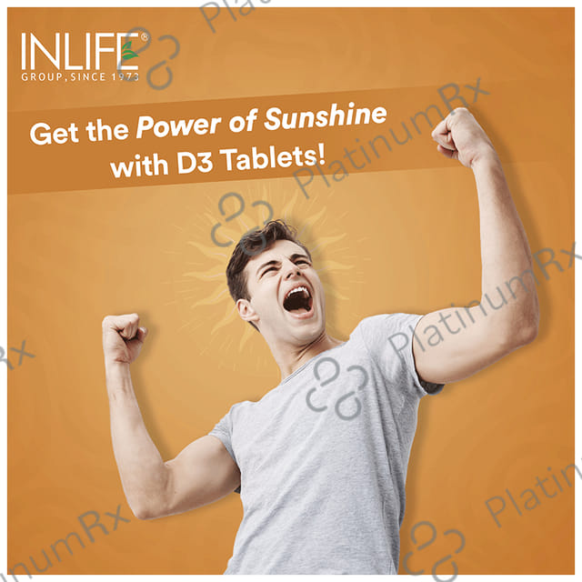 Inlife Vitamin D3 60000IU Cholecalciferol Chewable Tablet 40s