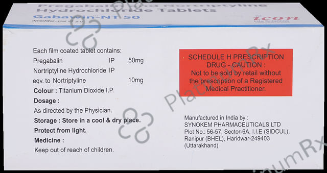 Gabawin-NT 50mg/10mg Tablet
