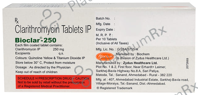 Bioclar 250mg Tablet 10s