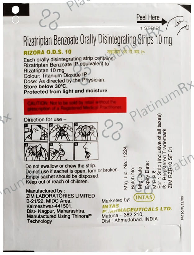 Rizora ODS 10 Disintegrating Strip
