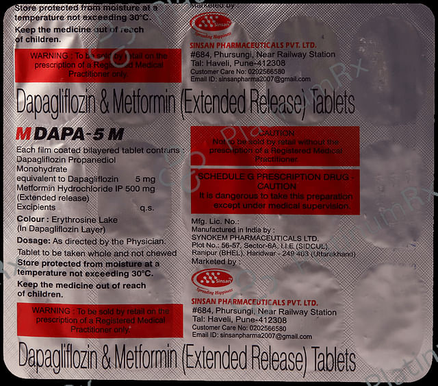 M Dapa M 5mg/500mg Tablet