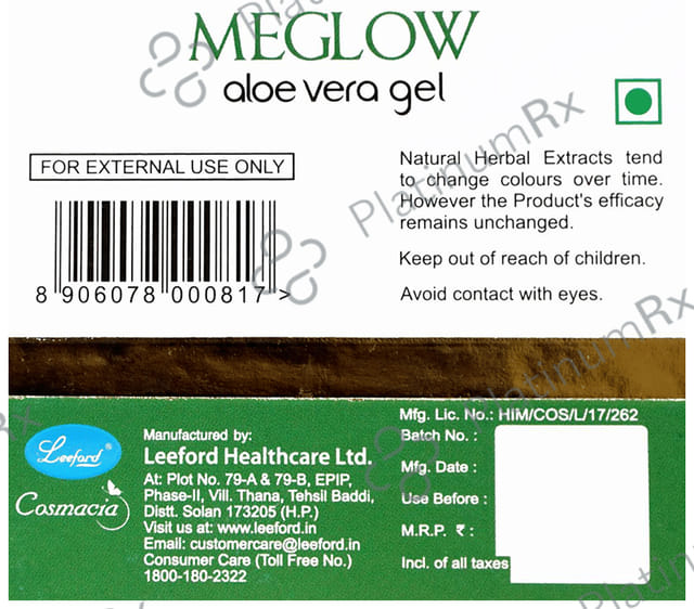 Meglow Aloe Vera Gel Aloe Essence With Cucumber