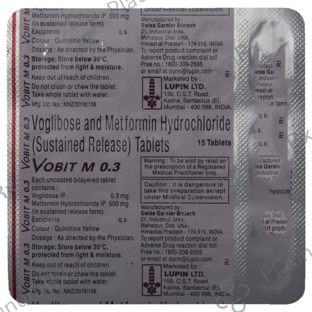 Vobit M 500/0.3mg Tablet SR 15s