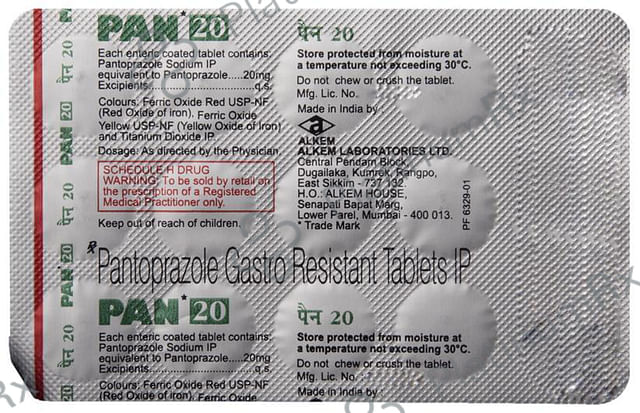 PAN 20mg Tablet 15s