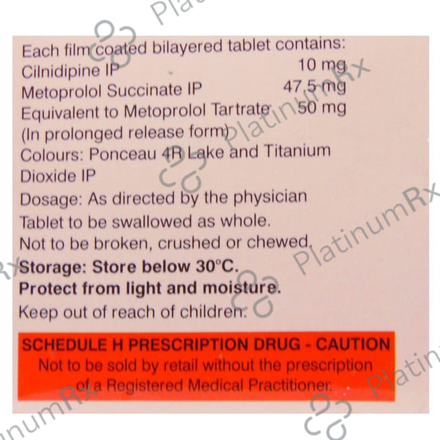 Dilnip M 25/10mg Tablet 10s
