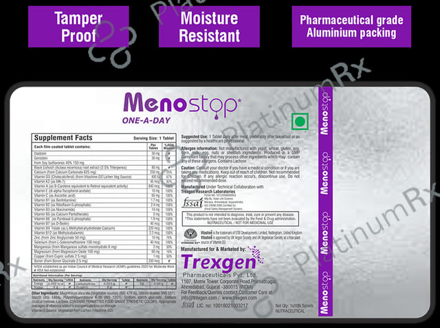 Trexgen Menostop Tablet Advanced & Complete Menopause Formula