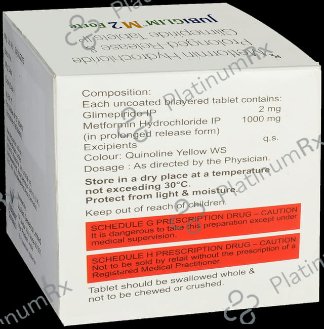Jubiglim M 2 Forte 2/1000mg Tablet PR 15s