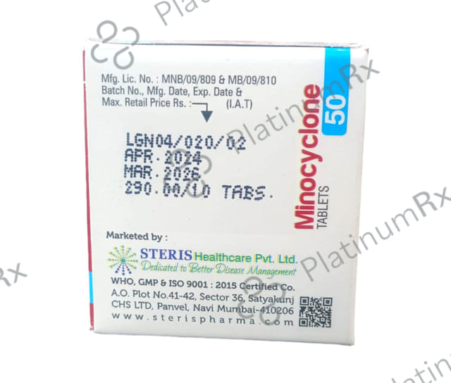 Minocyclone 50mg Tablet 10s