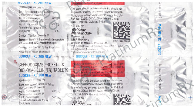 Gudcef 200/500mg Tablet XL 10s
