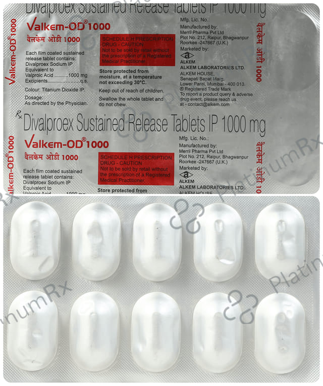 Valkem OD 1000mg Tablet 10s