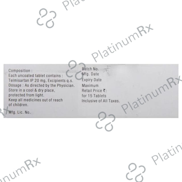 Telsar 20mg Tablet 15s