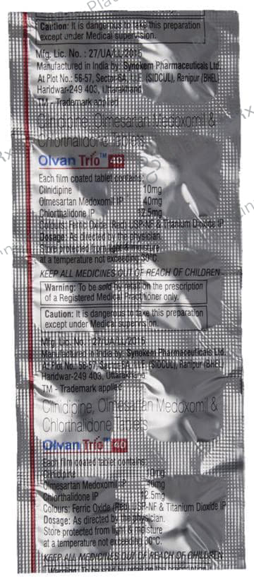 Olvan Trio 40/10/12.5mg Tablet 10s