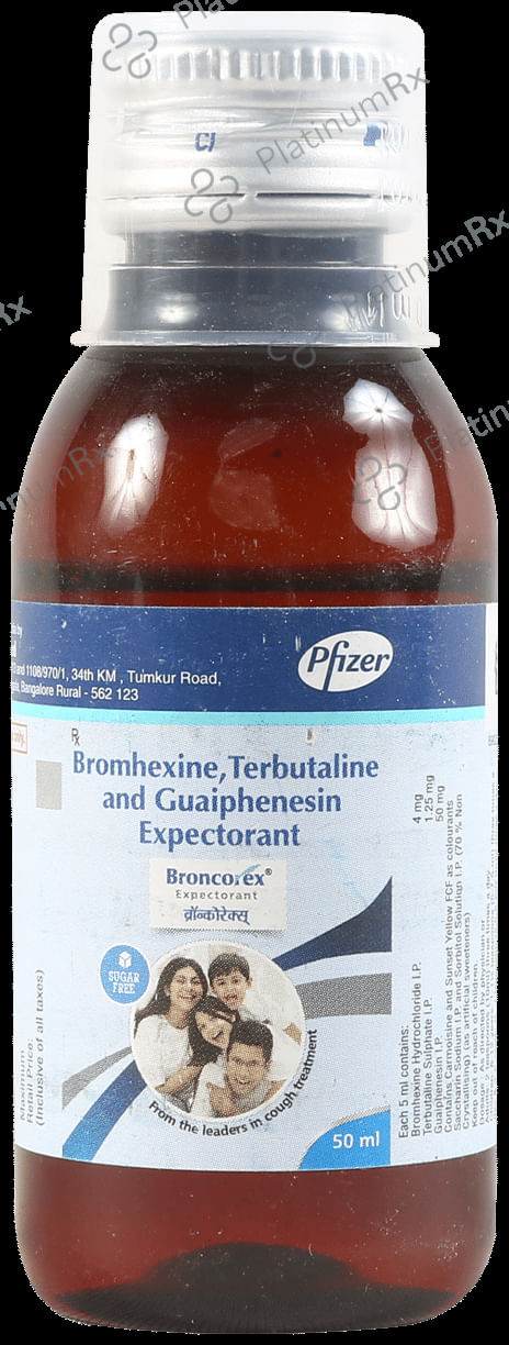 Broncorex Expectorant 4/50/1.25mg Syrup 50ml