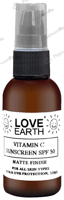 Love Earth Vitamin C Sunscreen SPF 50 Matte Finish Cream 50ml