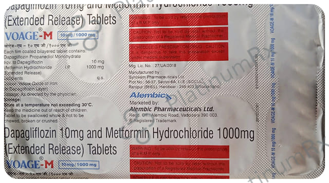 Voage M 10/1000mg Tablet 10s