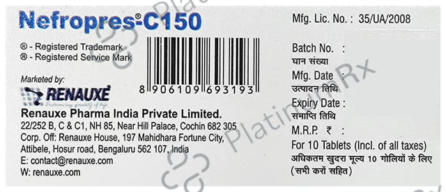 Nefropres C 150mcg Tablet
