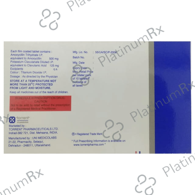 Ampoxin CV 500mg/125mg Tablet
