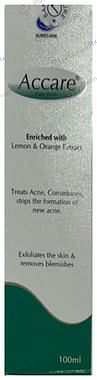 Accare Face Wash with Lemon & Orange Extract - For Acne & Blemishes
