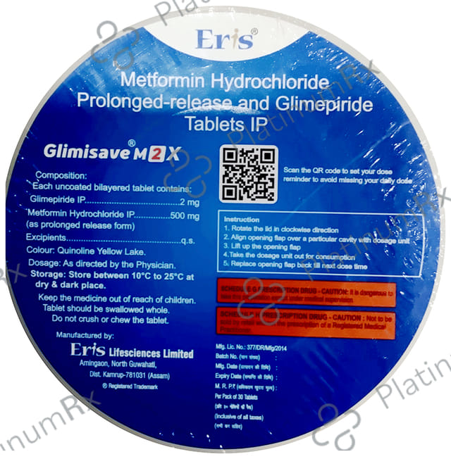 Glimisave M2X 2/500mg Tablet PR 30s
