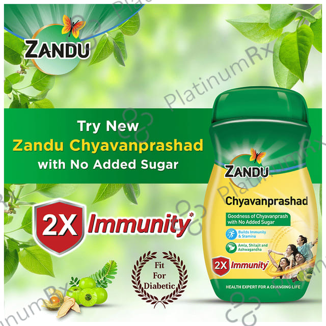 Zandu Chyavanprashad with Amla, Shilajit & Ashwagandha - For Immunity & Stamina - Sugar-Free 450 gm