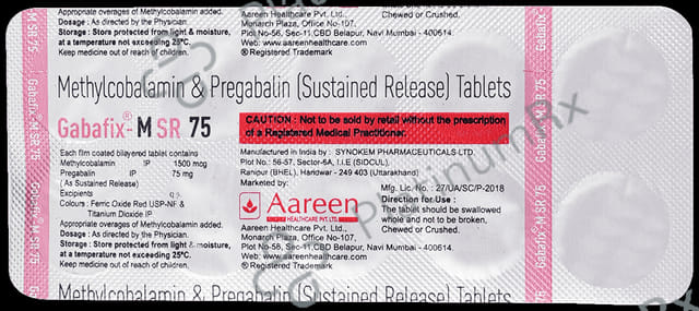 Gabafix M 75mg/1500mcg Tablet SR 10s