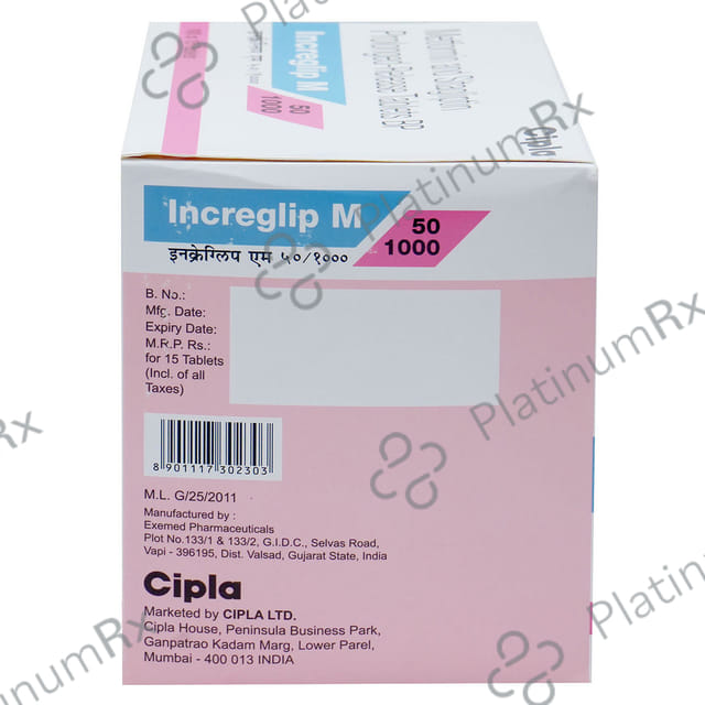 Increglip M 50/1000mg Tablet 15s