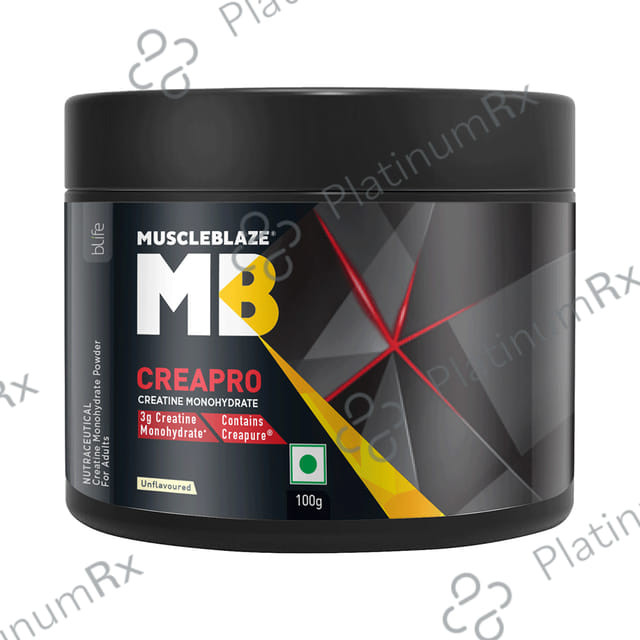 MuscleBlaze Creapro Creatine - With Creapure for Lean Muscles, Energy & Strength - Unflavoured