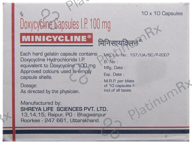 Minicycline Capsule 10s