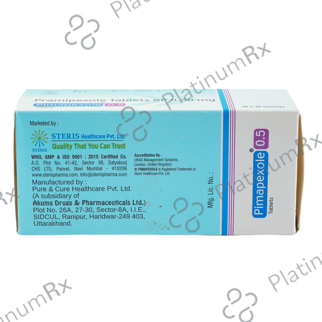 Pimapexole 0.5mg Tablet 10s