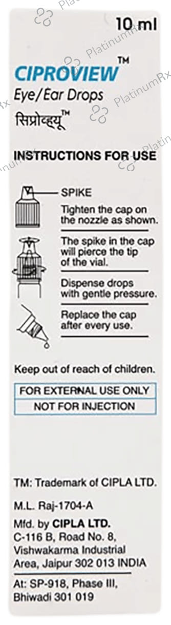 Ciproview 0.3% Eye Drop