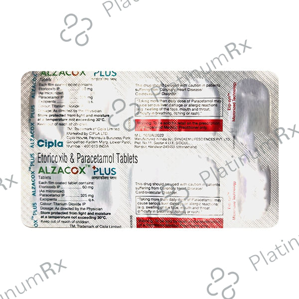 Alzacox Plus 60/325mg Tablet 10s