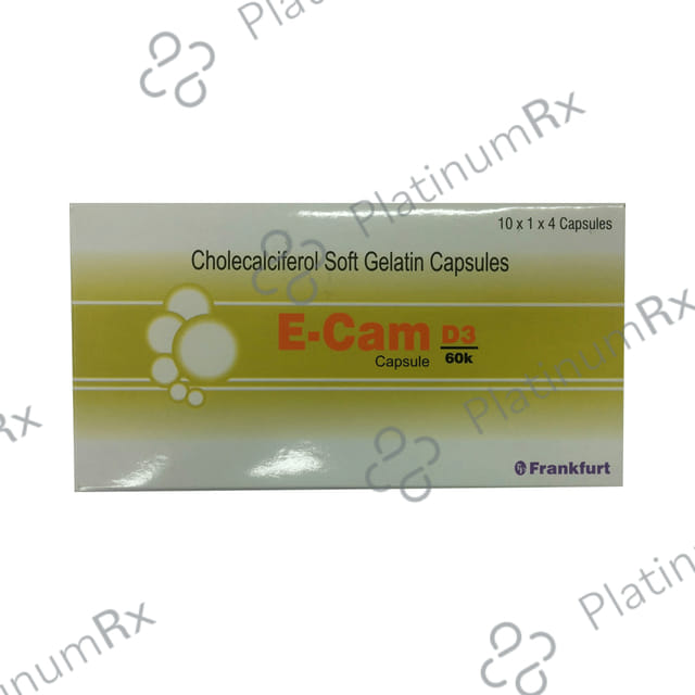 E Cam D3 60K Soft Gelatin Capsule 4s