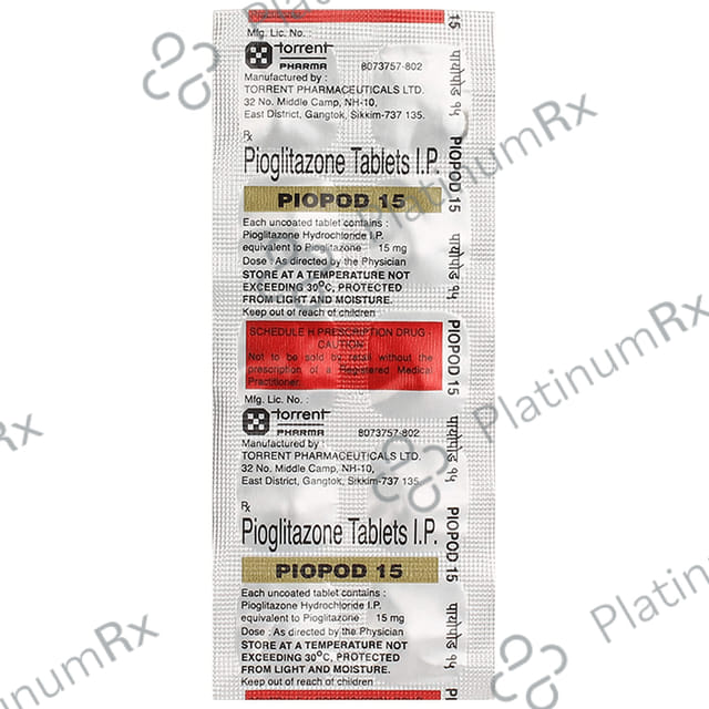 Piopod 15mg Tablet 10s