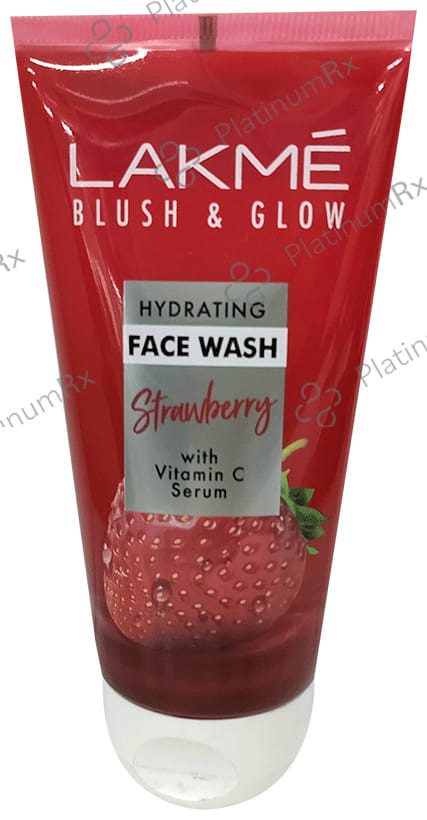 Lakme Blush & Glow Face Wash Strawberry-with Vitamin C Serum 150 gm