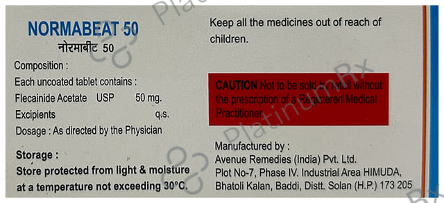 Normabeat 50mg Tablet 10s