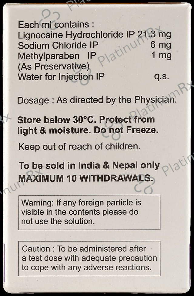 Xylocaine 2% Injection 30ml