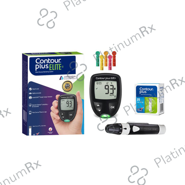 Contour Plus Elite Blood Glucose Monitoring System (Blood Glucose Test Strips Free) 1s