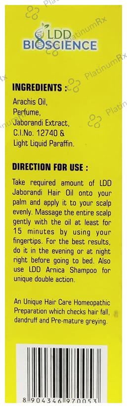 LDD Bioscience Jaborandi Hair Oil 100 ml