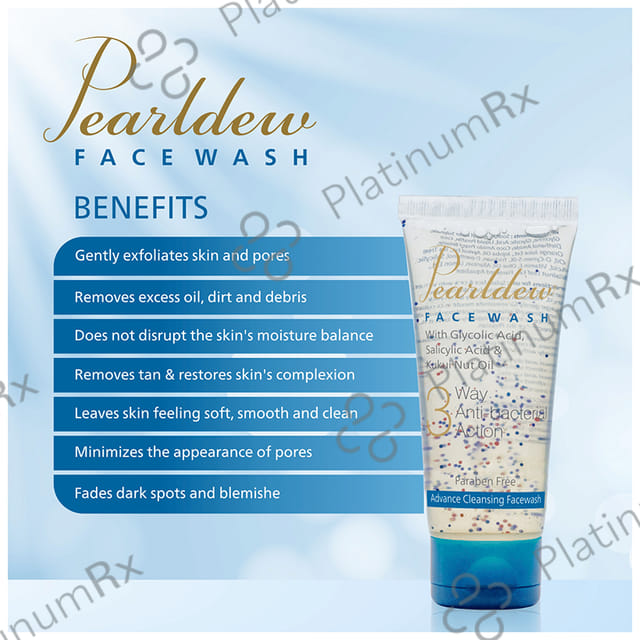 Pearldew 3 Way Antibacterial Action Face Wash (100ml Each) 2 Tubes