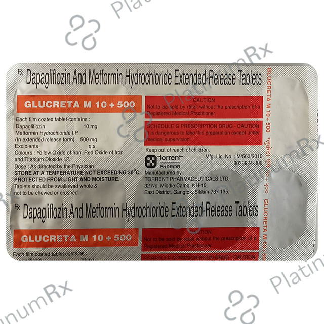 Glucreta M 10/500mg Tablet ER 10s