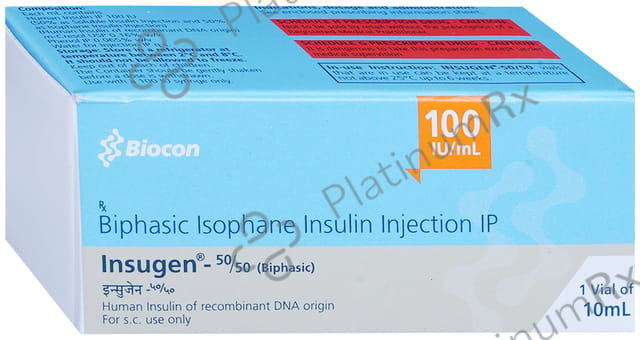 Insugen 50/50 100IU Injection 10ml