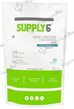 Supply6 Whey Protein Concentrate 80% Unflavoured 1 Powder