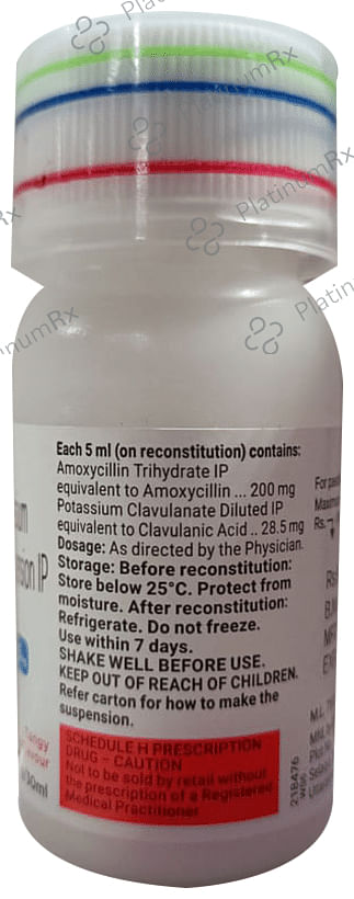 Advent 228.5mg Tangy Orange Dry Syrup 30ml