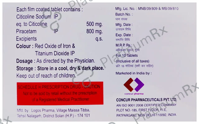 Citichol P 500mg/800mg Tablet