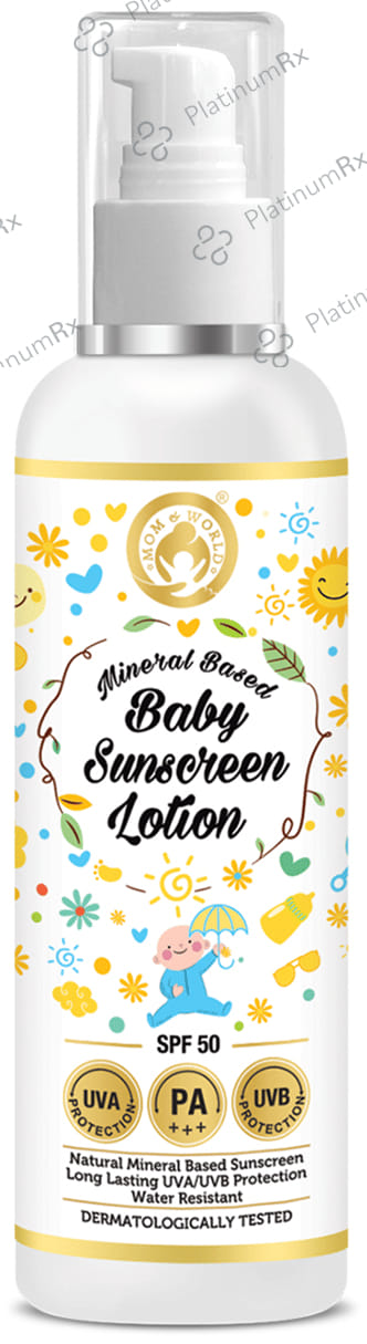 Mom & World Mineral Based Baby Sunscreen SPF 50 Lotion 120ml
