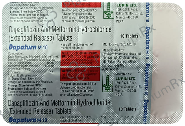 Dapaturn M 10/500mg Tablet ER 10s