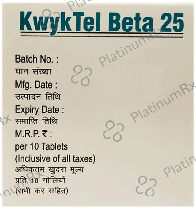 Kwyktel Beta 25 Tablet ER 10s