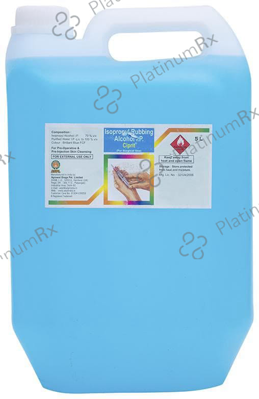 Ciprit Isopropyl Rubbing Alcohol Liquid 5Ltr