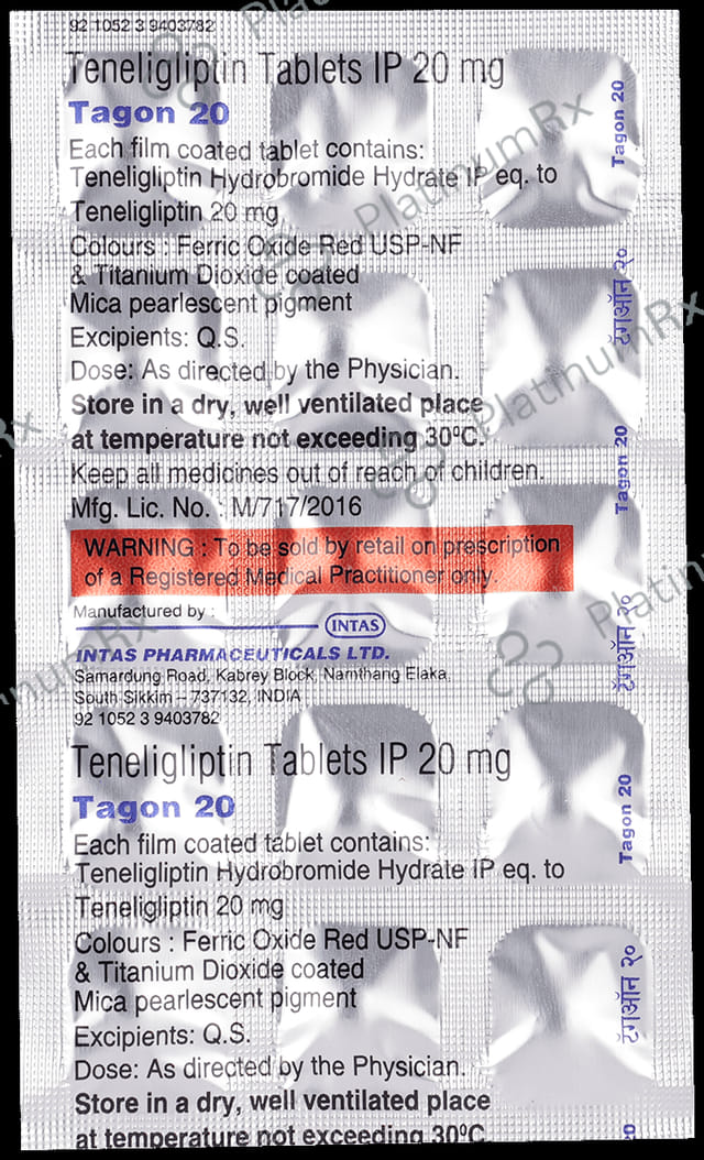 Tagon 20mg Tablet 15s